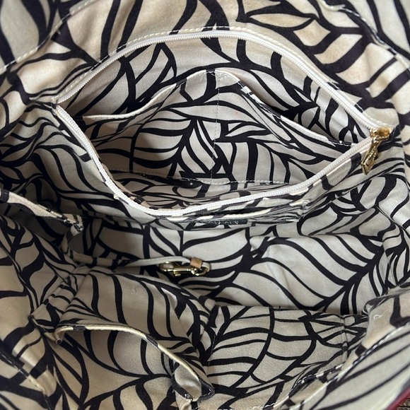 MZ Wallace Large Raffia and Belting Leather Woven Tote Handbag - Rare Style - Picture 10 of 12